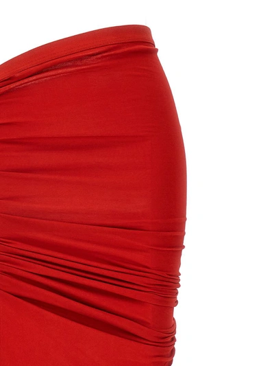 Shop Rick Owens 'edfu' Skirt In Red