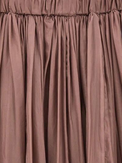 Rick Owens Floor-length Silk Dress With Elasticized Bodice In Pink