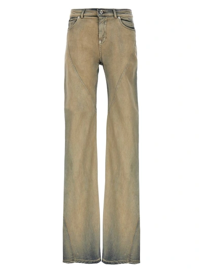 Shop Rick Owens Drkshdw 'bias Bootcut' Jeans In Beige