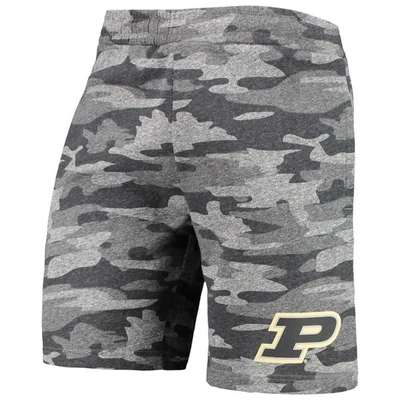 Shop Concepts Sport Charcoal/gray Purdue Boilermakers Camo Backup Terry Jam Lounge Shorts