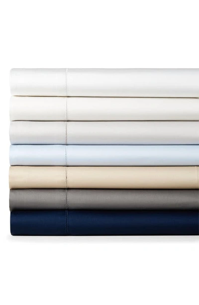 Shop Ralph Lauren Organic Sateen 624 Thread Count Fitted Sheet In True Platinum