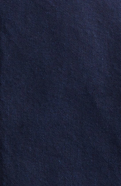 Shop Burberry Long Sleeve Belted Denim Shirtdress In Indigo Blue