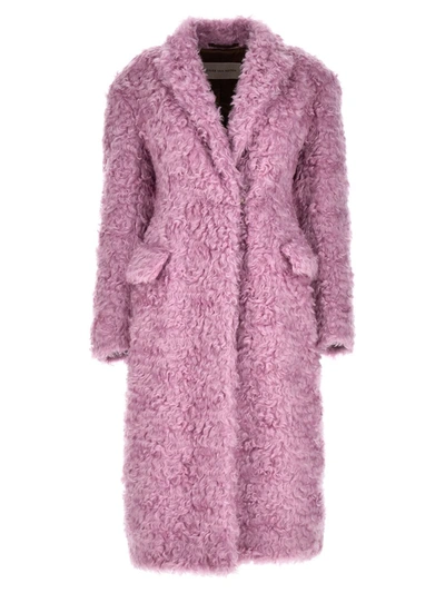 Shop Dries Van Noten 'redys' Fur In Pink