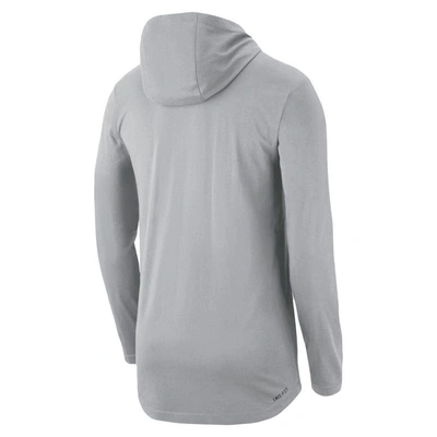 Shop Nike Gray Florida Gators Campus Performance Hoodie Long Sleeve T-shirt
