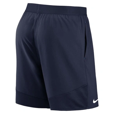 Shop Nike Navy Tennessee Titans Stretch Woven Shorts