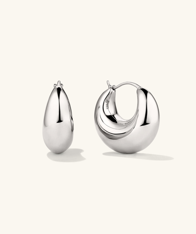 Mejuri Sculptural Hoops Silver In Silver