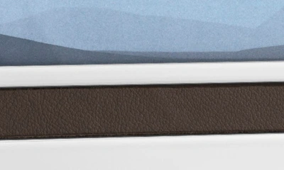 Georg Jensen Manhattan Leather And Stainless Steel Frame, 8" X 10" In Silver