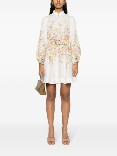 Shop Zimmermann Zimmerman Floral-print Mini Dress