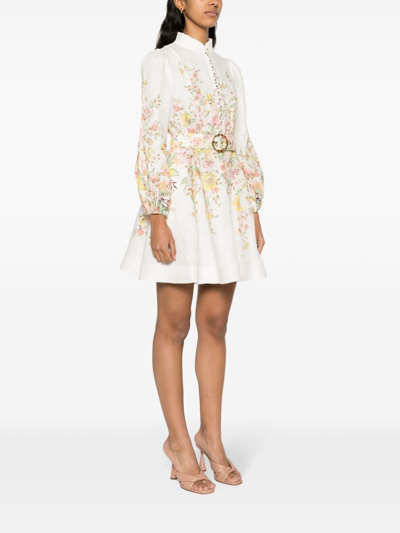 Shop Zimmermann Zimmerman Floral-print Mini Dress