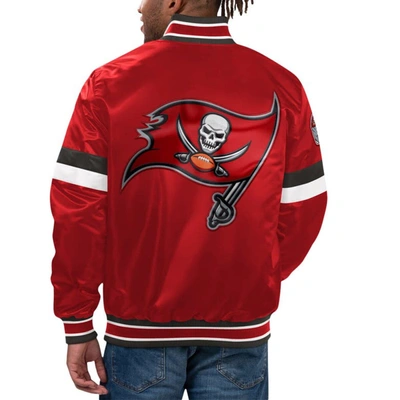 Shop Starter Red Tampa Bay Buccaneers Home Game Satin Full-snap Varsity Jacket