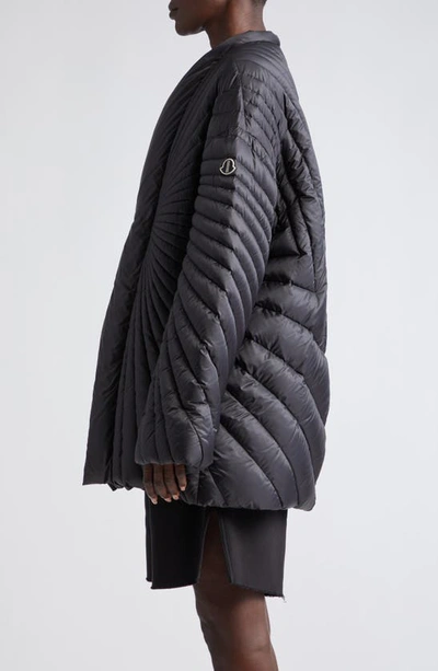 Shop Rick Owens X Moncler Radiance Down Puffer Coat In Black