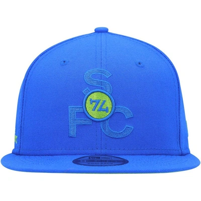 Shop New Era Blue Seattle Sounders Fc Kick Off 59fifty Fitted Hat In Navy