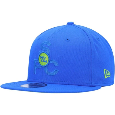 Shop New Era Blue Seattle Sounders Fc Kick Off 59fifty Fitted Hat In Navy