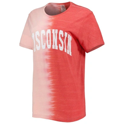 Shop Gameday Couture Red Wisconsin Badgers Find Your Groove Split-dye T-shirt