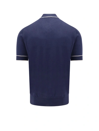 Shop Brunello Cucinelli Polo Shirt In Blue