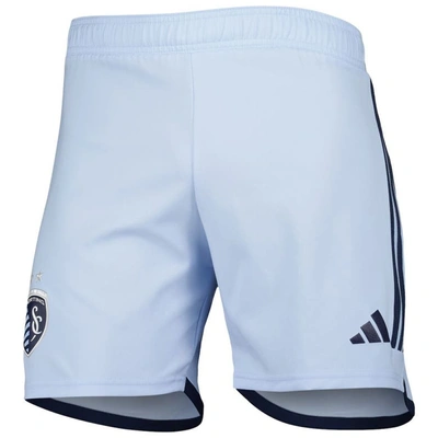 Shop Adidas Originals Adidas Light Blue Sporting Kansas City 2023 Away Aeroready Authentic Shorts
