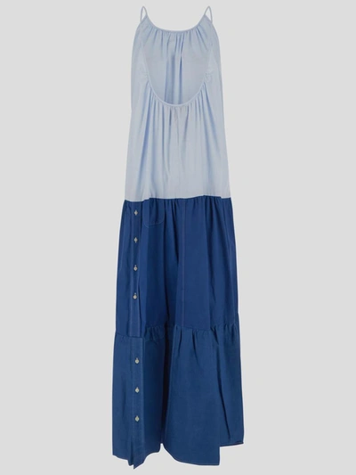 Shop Semicouture Long Dress In Vintagemix