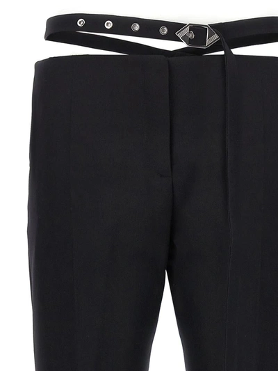 Shop Attico The  Belt Detail Trousers In Black