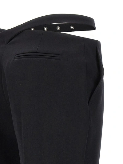 Shop Attico The  Belt Detail Trousers In Black