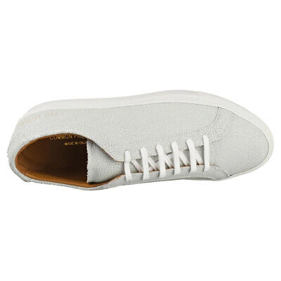 Pre-owned Common Projects Achilles Cracked Herren White Sneaker Mode - 41 Eu In Weiss