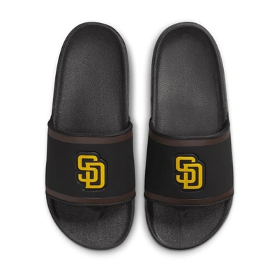 Shop Nike San Diego Padres Off-court Wordmark Slide Sandals In Black