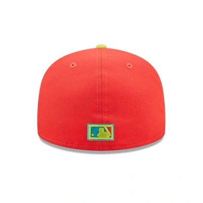 Shop New Era Red/neon Green Pittsburgh Pirates   Lava Highlighter Combo 59fifty Fitted Hat