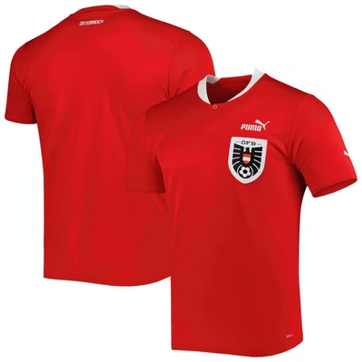 Shop Puma Red Austria National Team 2022/23 Home Replica Jersey