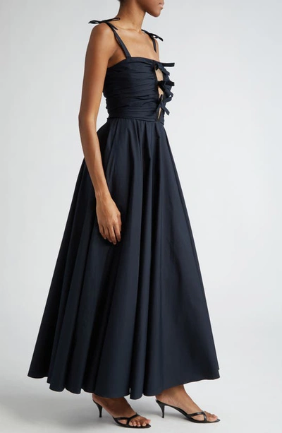 Shop Giambattista Valli Bow Front Maxi Dress In Black
