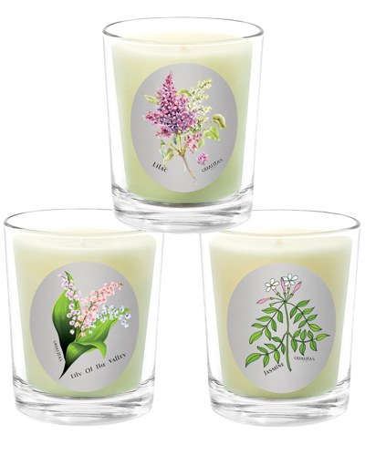 Qualitas Candles Set Of 3 Candles In White