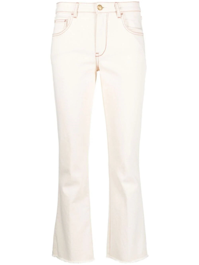 Shop Fay 5 Pockets Trousers In White