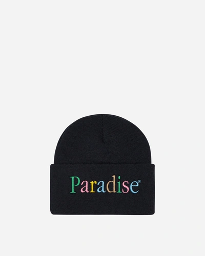 Shop Paradis3 Colors Logo Cuff Beanie In Black