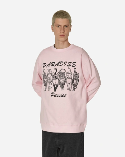 Shop Paradis3 Paradise Pussies Crewneck Sweatshirt In Pink