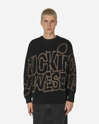 Shop Fucking Awesome Pbs Knit Sweater In Black