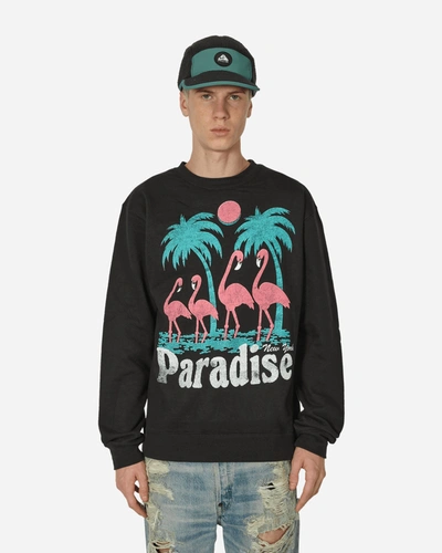 Shop Paradis3 Storks Crewneck Sweatshirt In Black