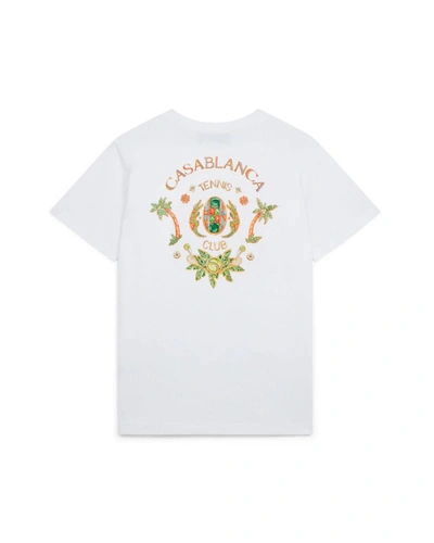 Shop Casablanca Joyaux D'afrique Tennis Club T-shirt In White