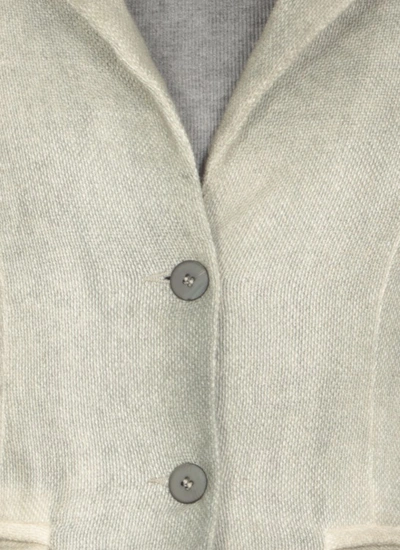 Shop Avant Toi Green Cotton And Linen Jacket In Grey