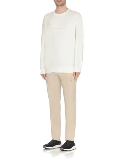 Shop Brunello Cucinelli Cotton Sweater In White