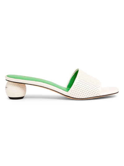 Shop Kate Spade Women's Tee Time Leather Mule Sandals In Cream