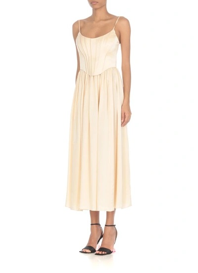 Shop Zimmermann Sleeveless Silk Dress In Neutrals