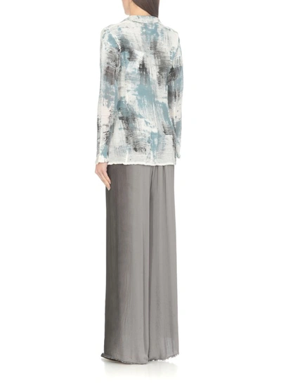 Shop Avant Toi Light Blue Linen And Cotton Cardigan In Grey