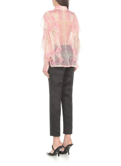 Shop Philosophy Di Lorenzo Serafini Long Sleeve Silk Shirt In Pink