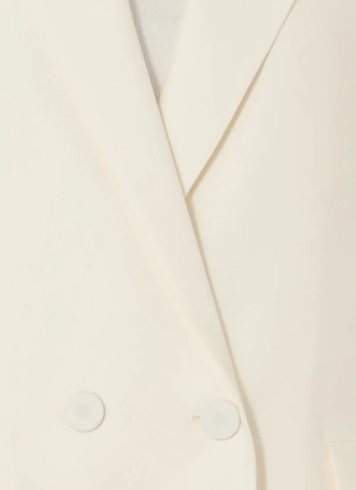 Shop Fabiana Filippi Wool And Silk Blazer In White