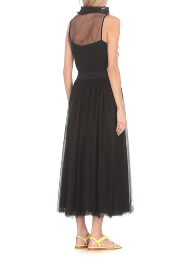 Shop Fabiana Filippi Tulle Skirt In Black