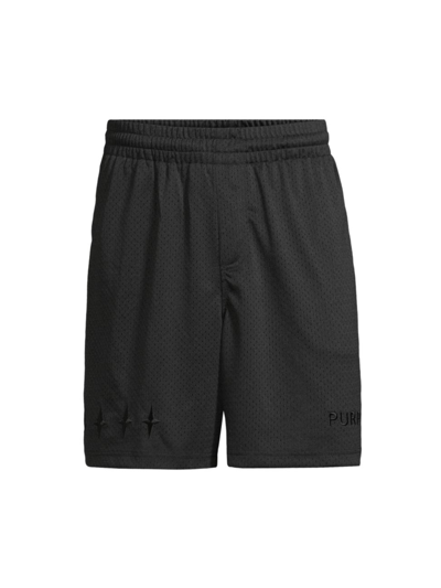 Shop Purple Brand Men's Mesh Basketball Shorts In Black