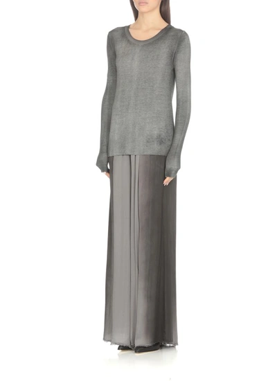 Shop Avant Toi Silk Blend Sweater In Grey