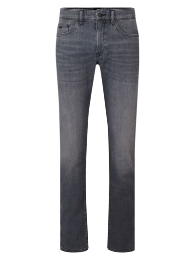 Shop Hugo Boss Men's Slim-fit Jeans In Denim In Dark Grey