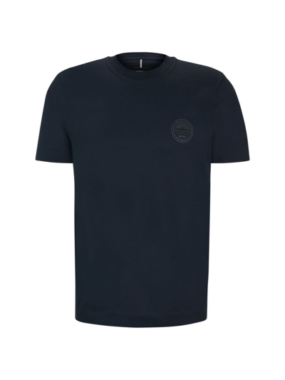 Shop Hugo Boss Men's Porsche X Boss Mercerized-cotton T-shirt In Dark Blue
