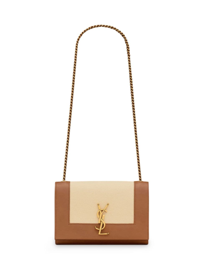 Shop Saint Laurent Women's Kate Small Shoulder Bag In Natural Brick