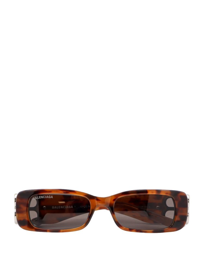 Shop Balenciaga Eyewear Rectangle Framed Sunglasses In Multi