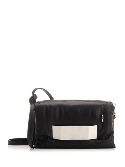 Shop Rick Owens Pillow Griffin Foldover Top Shoulder Bag In Black
